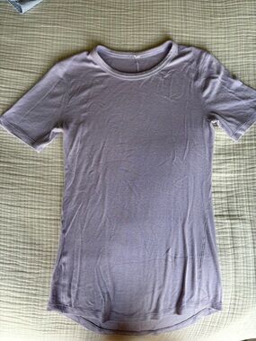 Lululemon Light Lavender Short Sleeve Crewneck Top